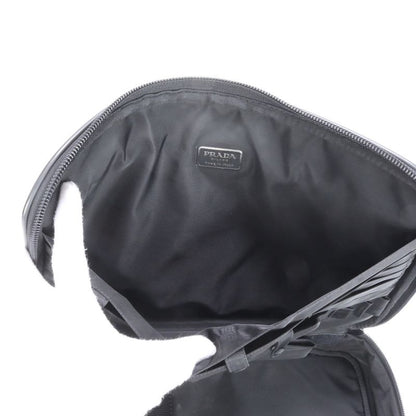 Prada Tessuto Nylon Triangle Logo 2WAY Business Bag Crossbody Shoulder Black A4