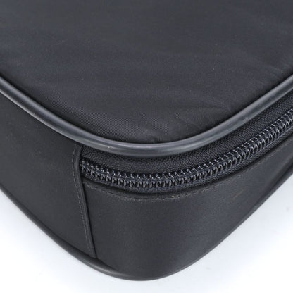 Prada Tessuto Nylon Triangle Logo 2WAY Business Bag Crossbody Shoulder Black A4