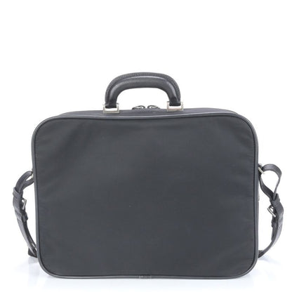 Prada Tessuto Nylon Triangle Logo 2WAY Business Bag Crossbody Shoulder Black A4