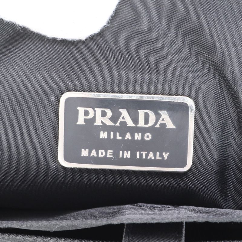Prada Tessuto Nylon Triangle Logo 2WAY Business Bag Crossbody Shoulder Black A4