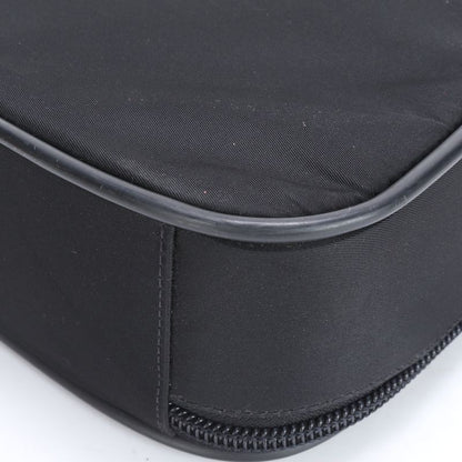 Prada Tessuto Nylon Triangle Logo 2WAY Business Bag Crossbody Shoulder Black A4