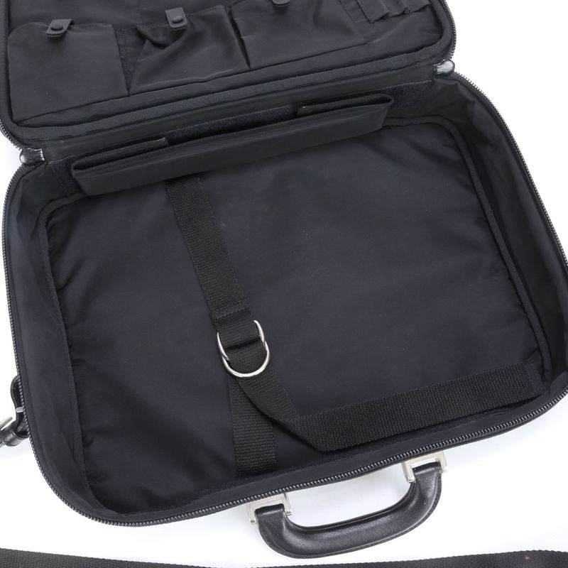 Prada Tessuto Nylon Triangle Logo 2WAY Business Bag Crossbody Shoulder Black A4