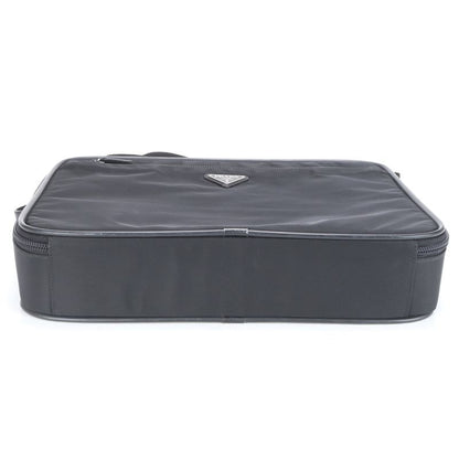 Prada Tessuto Nylon Triangle Logo 2WAY Business Bag Crossbody Shoulder Black A4