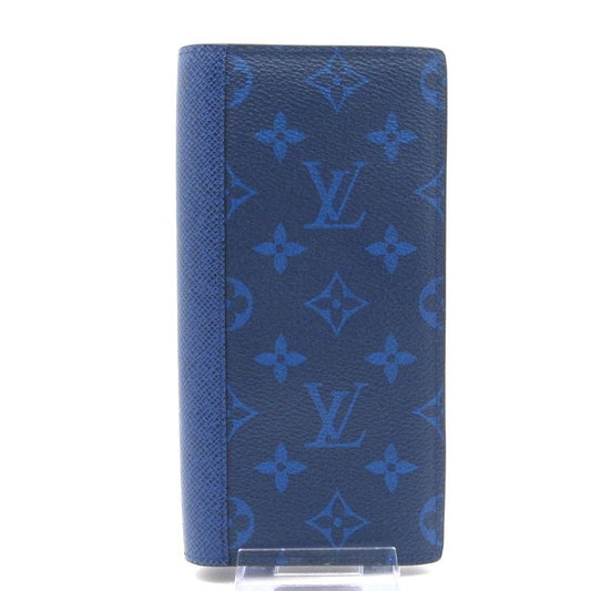 Louis Vuitton Taiga Llama Long Wallet Portefeuille Blazer M30297 Cobalt Leather