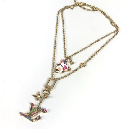 Louis Vuitton Necklace Set Of Two Necklaces Super Flat M02499 Metal Gold