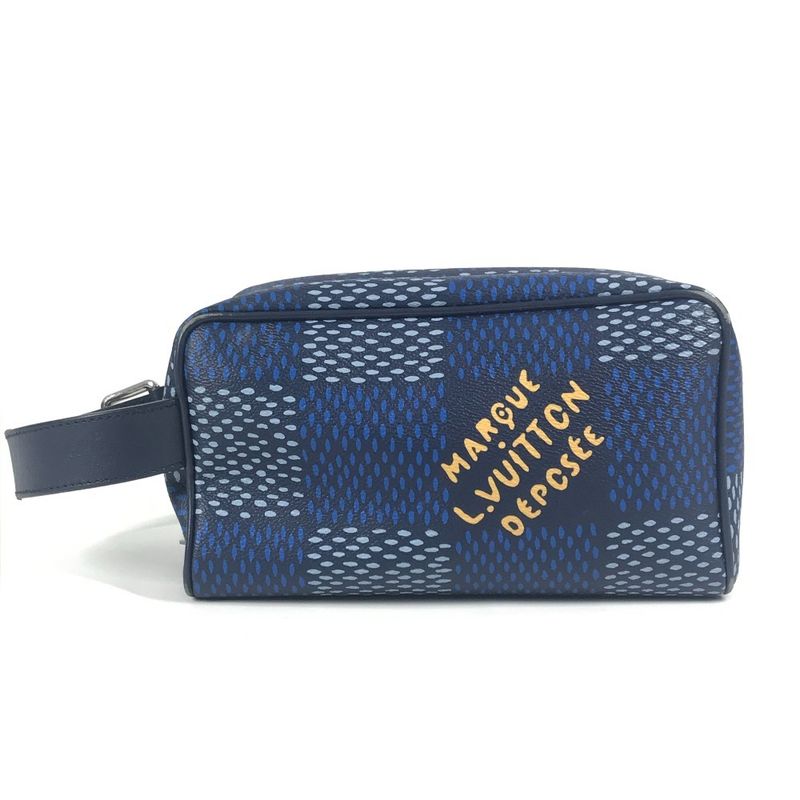 Louis Vuitton Clutch Bag Locker Dop Kit N40747 Blue