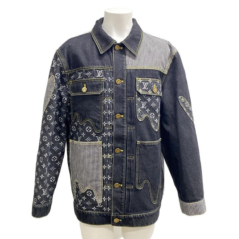 Louis Vuitton G Jean Size 44 M Men's Monogram Cles Izzy Denim Workwear Jacket