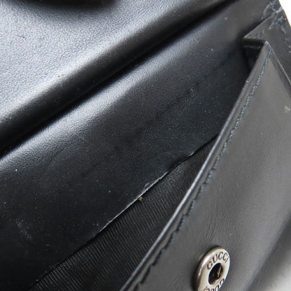 Gucci 451266 GG Supreme Snake Print Fold Wallet With Coin Purse PVC Men's