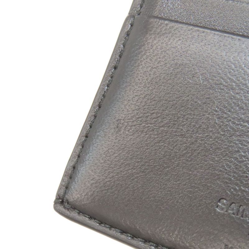 Saint Laurent 783745 East West Folding Wallet With Coin Purse Calf Men's