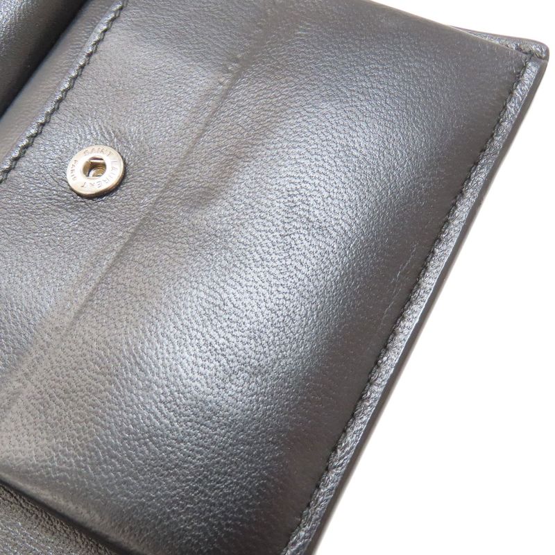 Saint Laurent 783745 East West Folding Wallet With Coin Purse Calf Men's