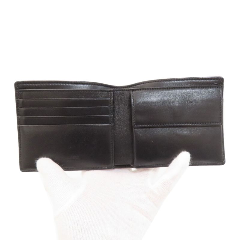 Saint Laurent 783745 East West Folding Wallet With Coin Purse Calf Men's