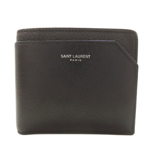Saint Laurent 783745 East West Folding Wallet With Coin Purse Calf Men's
