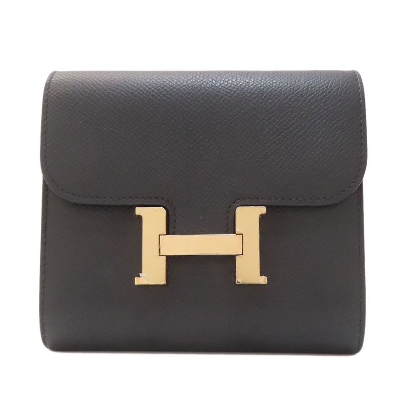 Hermes Constance Compact Gold Hardware Coin Case Epson Women