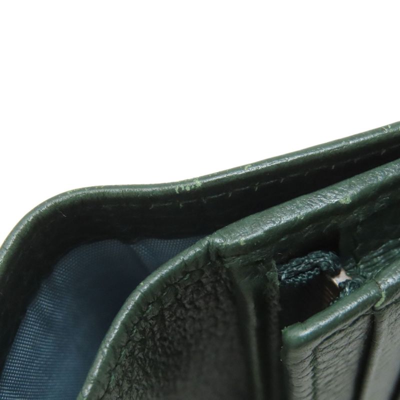 Gucci 516938 Garden Bat Compact Wallet With Coin Purse Leather Women