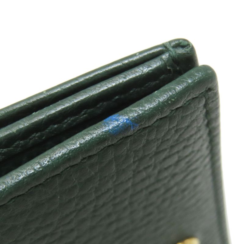 Gucci 516938 Garden Bat Compact Wallet With Coin Purse Leather Women