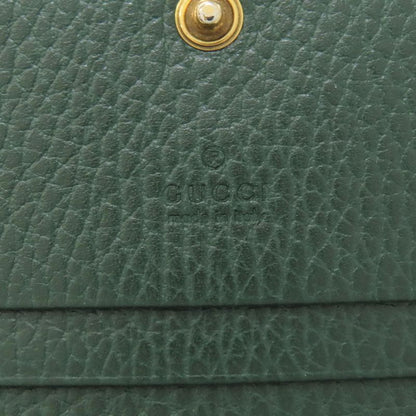 Gucci 516938 Garden Bat Compact Wallet With Coin Purse Leather Women