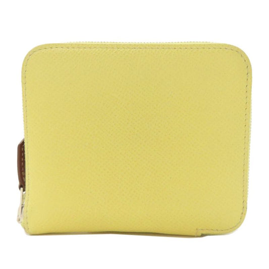 Hermes Azap Silk Inn Compact Silver Hardware Coin Case Epson Women