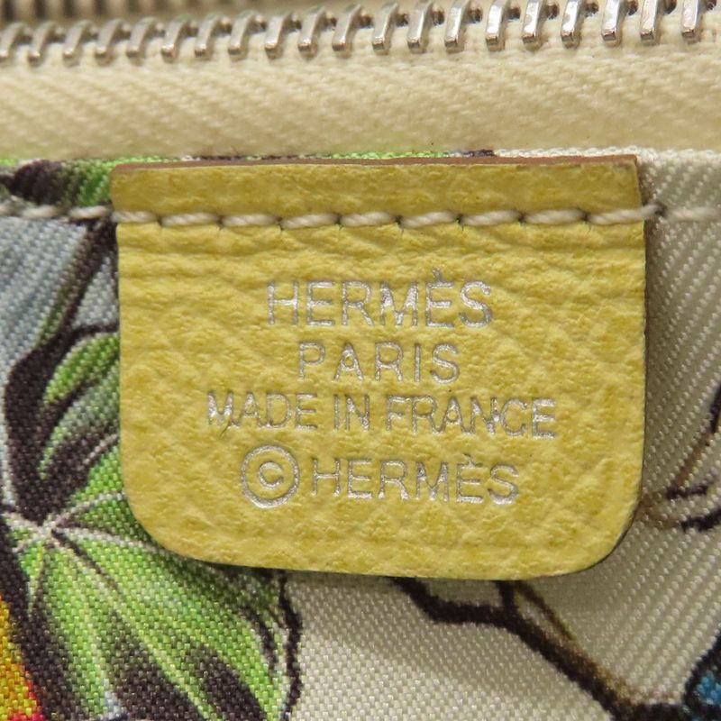 Hermes Azap Silk Inn Compact Silver Hardware Coin Case Epson Women