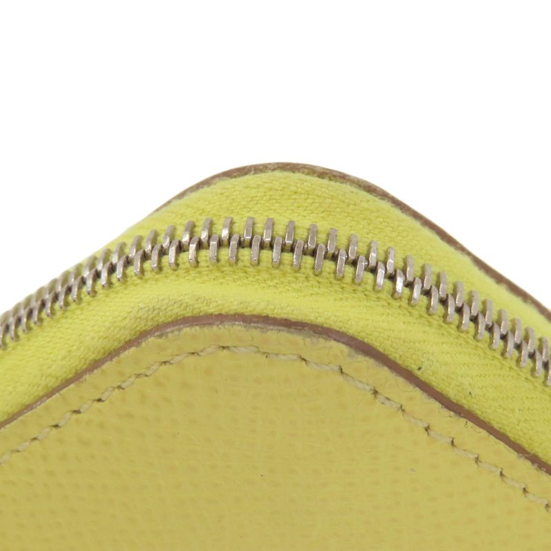 Hermes Azap Silk Inn Compact Silver Hardware Coin Case Epson Women