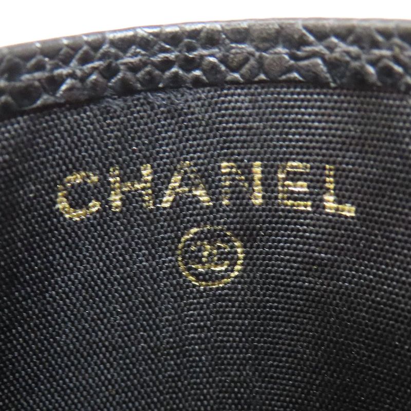 Chanel Coco Mark Card Case Grained Calfskin Women