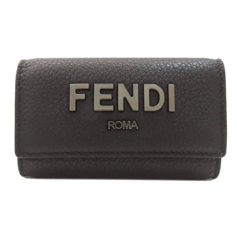 Fendi Logo Key Case Calf Women