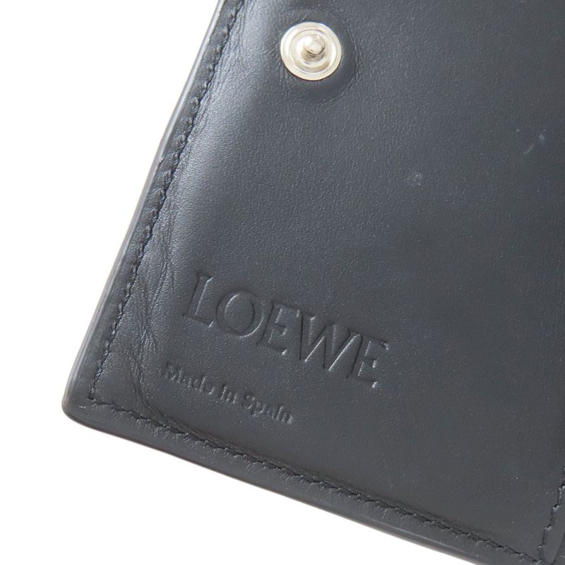 Loewe Bicolor Anagram Bifold Wallet With Coin Purse Calf Women