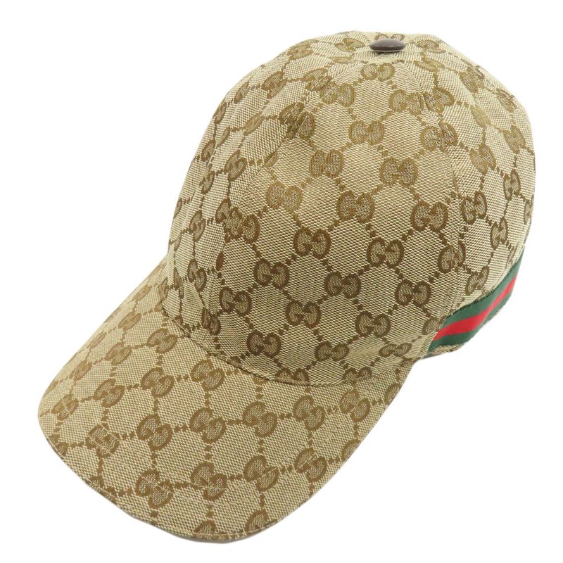 Gucci 200035 Baseball Cap GG Sherry Line Hat Canvas Women