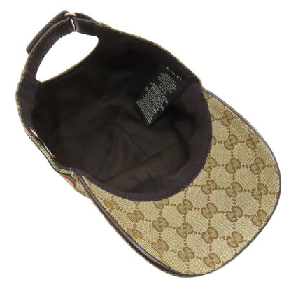 Gucci 200035 Baseball Cap GG Sherry Line Hat Canvas Women