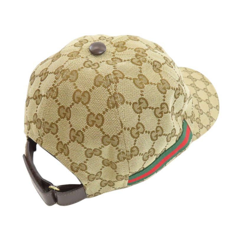 Gucci 200035 Baseball Cap GG Sherry Line Hat Canvas Women