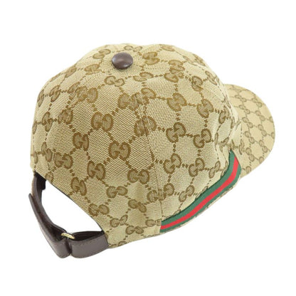 Gucci 200035 Baseball Cap GG Sherry Line Hat Canvas Women
