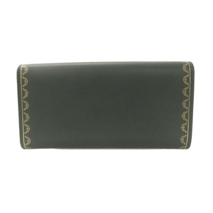 Cartier Garland De Cartier Long Wallet With Coin Purse Leather Ladies