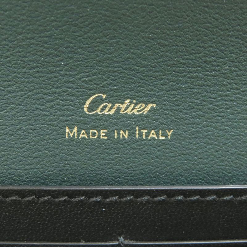 Cartier Garland De Cartier Long Wallet With Coin Purse Leather Ladies