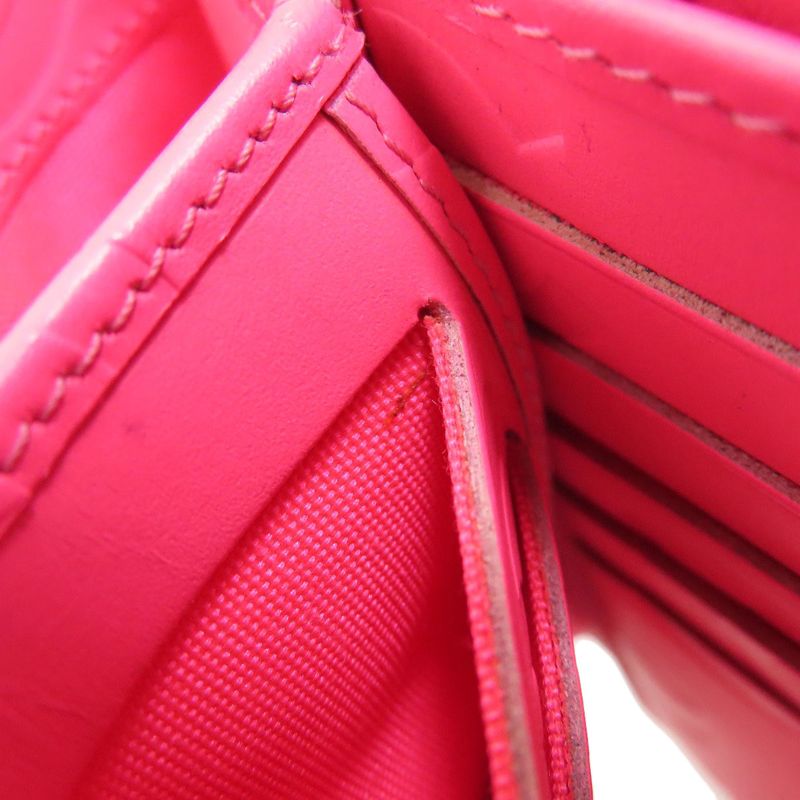 Chanel Cambon Line Silver Hardware Bifold Wallet With Coin Purse Calf Women