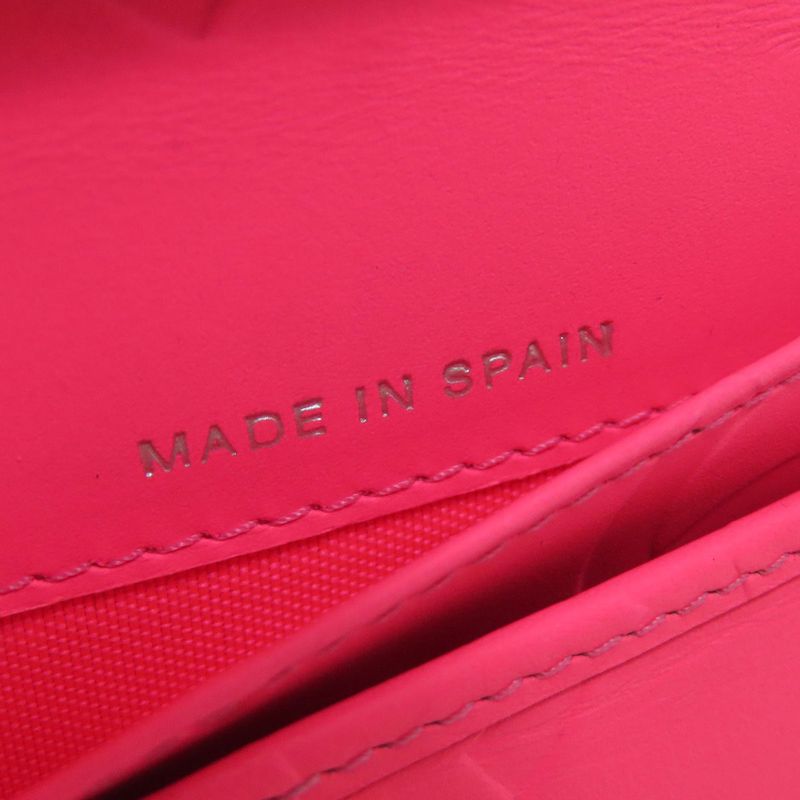 Chanel Cambon Line Silver Hardware Bifold Wallet With Coin Purse Calf Women