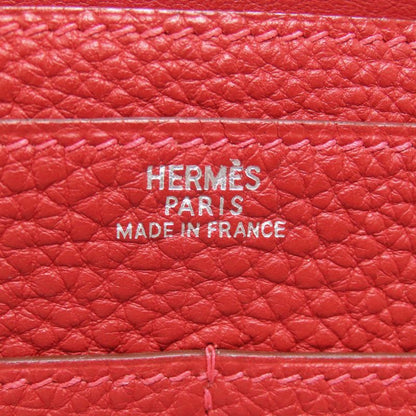 Hermes Dogon GM Silver Hardware Long Wallet With Coin Purse Taurillon Ladies