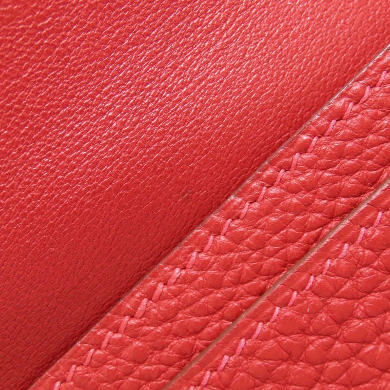 Hermes Dogon GM Silver Hardware Long Wallet With Coin Purse Taurillon Ladies