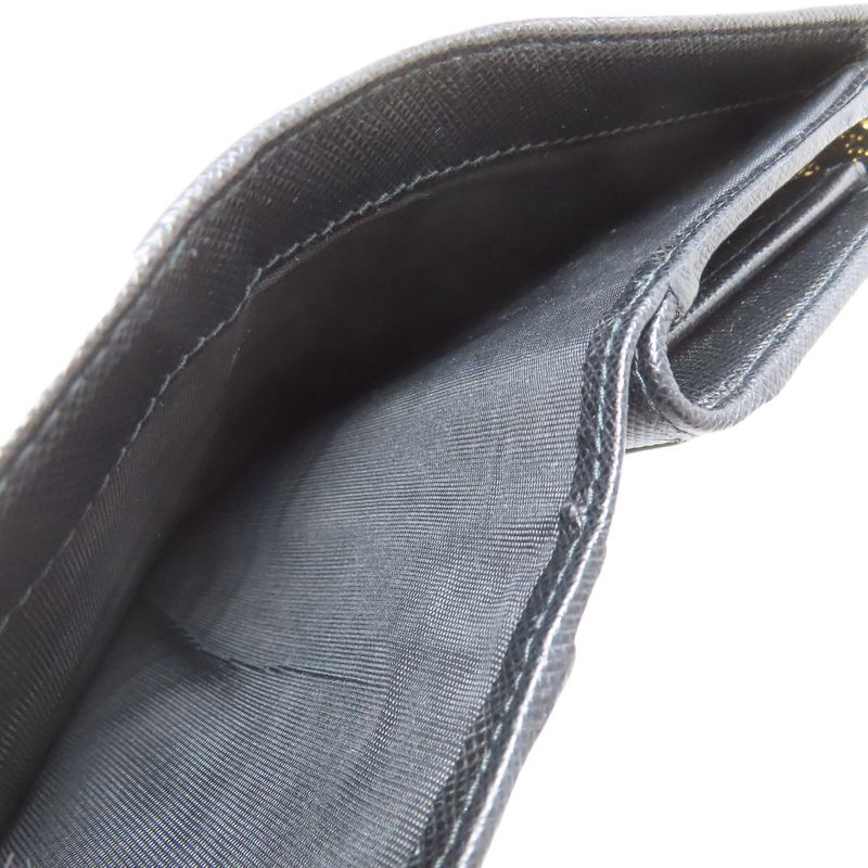 Prada Triangle Charm Bifold Wallet With Change Pocket Saffiano Women