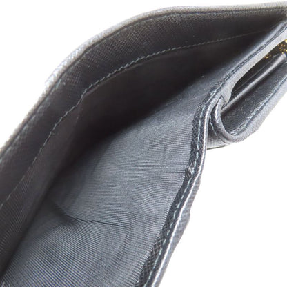 Prada Triangle Charm Bifold Wallet With Change Pocket Saffiano Women