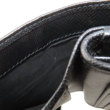 Prada Triangle Charm Bifold Wallet With Change Pocket Saffiano Women