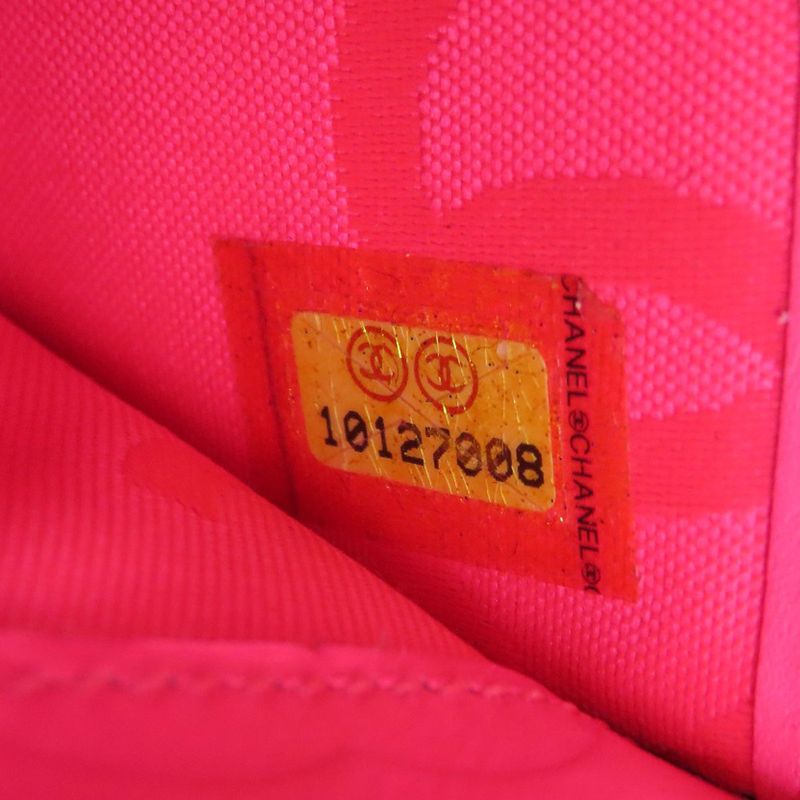 Chanel Cambon Line Silver Hardware Bifold Wallet With Coin Purse Calf Women