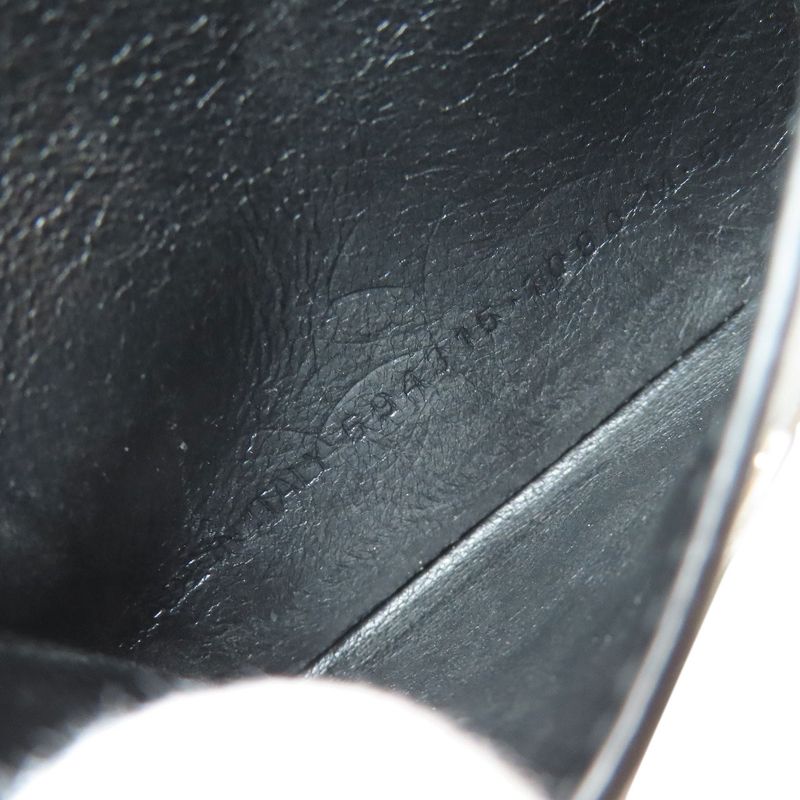 Balenciaga 594315 Logo Fold Wallet With Coin Purse Calf Women