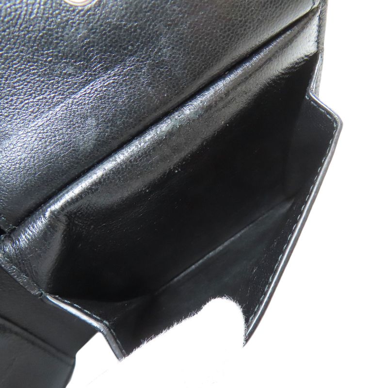 Balenciaga 594315 Logo Fold Wallet With Coin Purse Calf Women