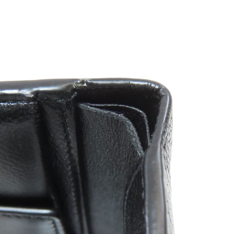 Balenciaga 594315 Logo Fold Wallet With Coin Purse Calf Women