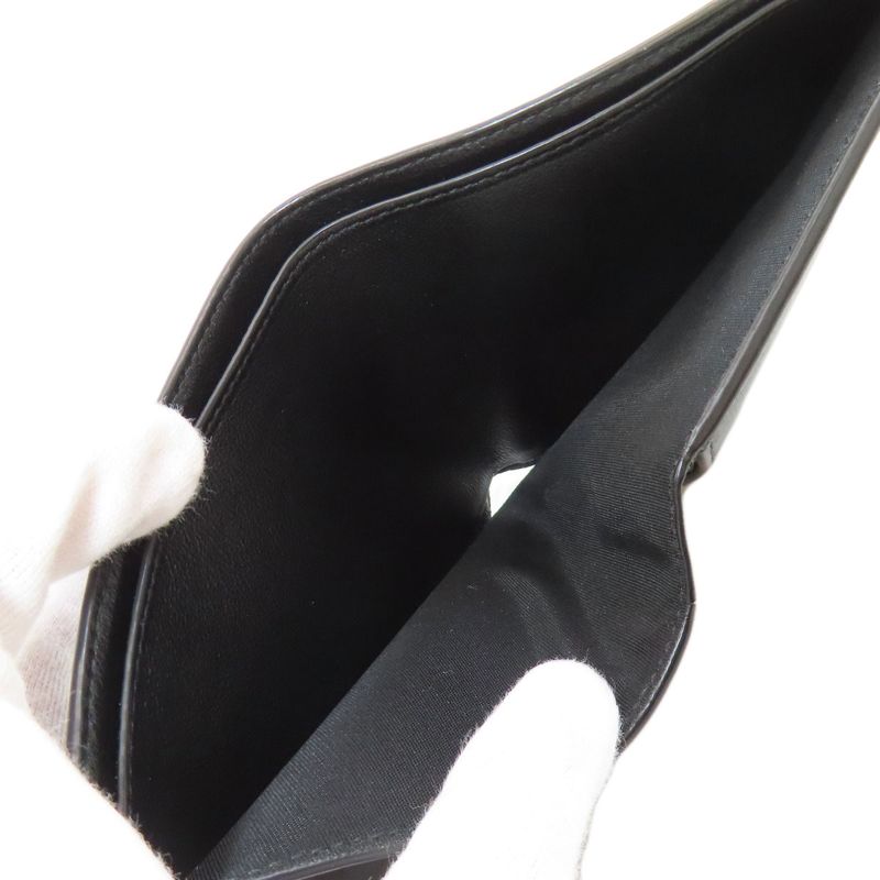 Balenciaga 594315 Logo Fold Wallet With Coin Purse Calf Women