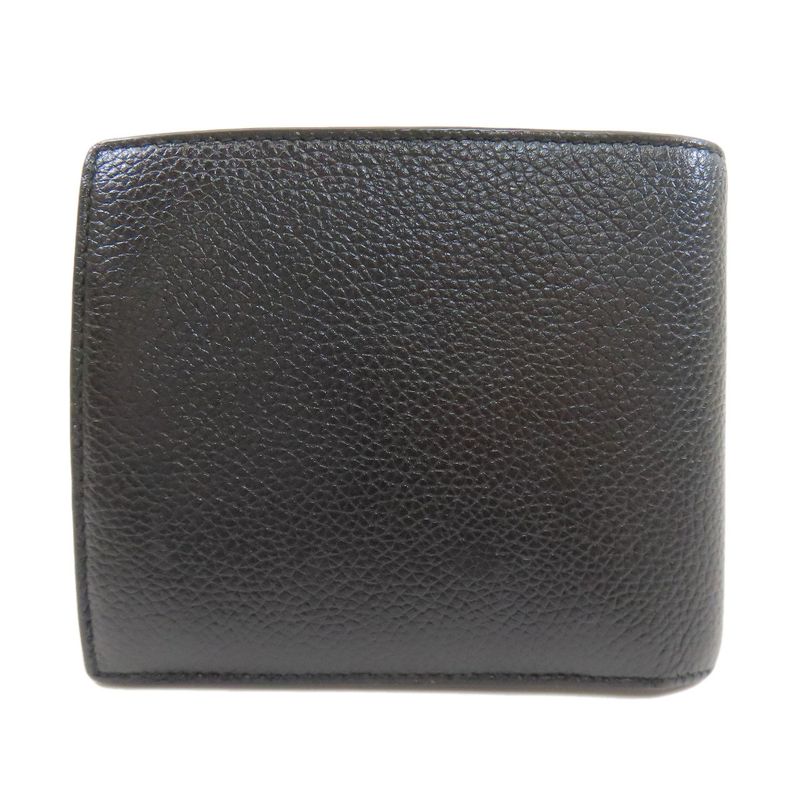 Balenciaga 594315 Logo Fold Wallet With Coin Purse Calf Women