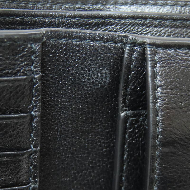 Balenciaga 594315 Logo Fold Wallet With Coin Purse Calf Women