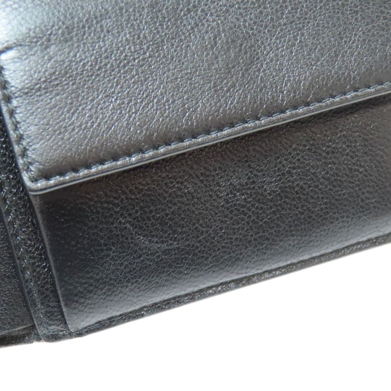 Balenciaga 594315 Logo Fold Wallet With Coin Purse Calf Women