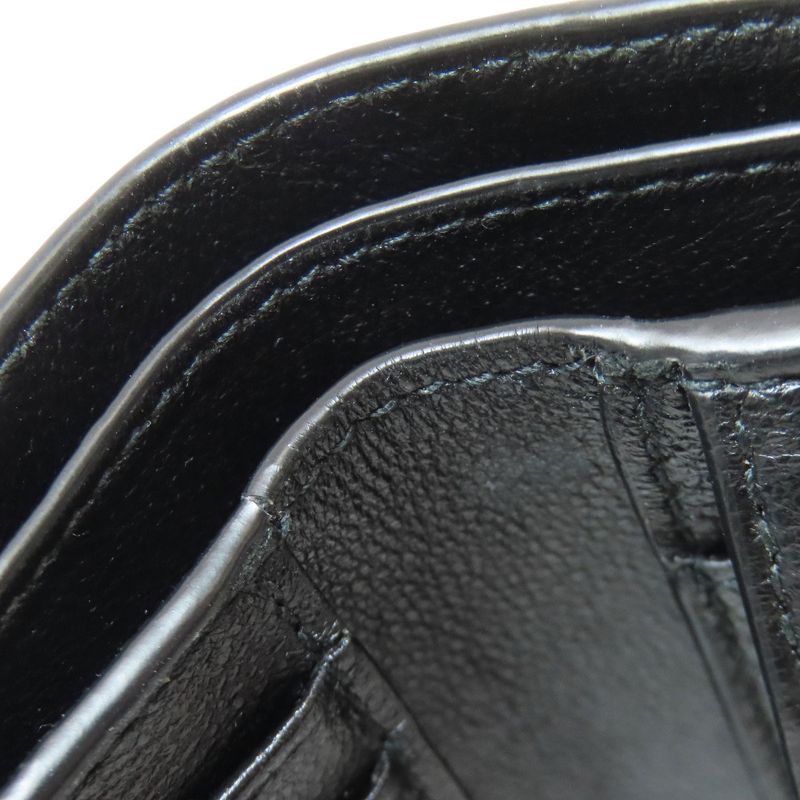 Balenciaga 594315 Logo Fold Wallet With Coin Purse Calf Women