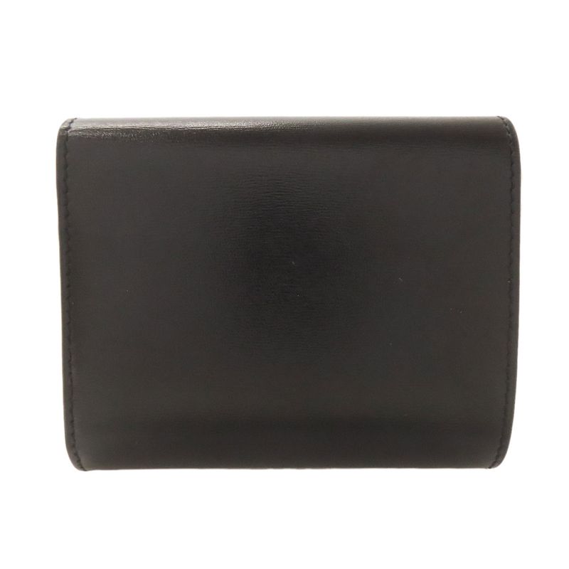 Celine Triomphe Flap Folding Wallet With Coin Purse Calf Women