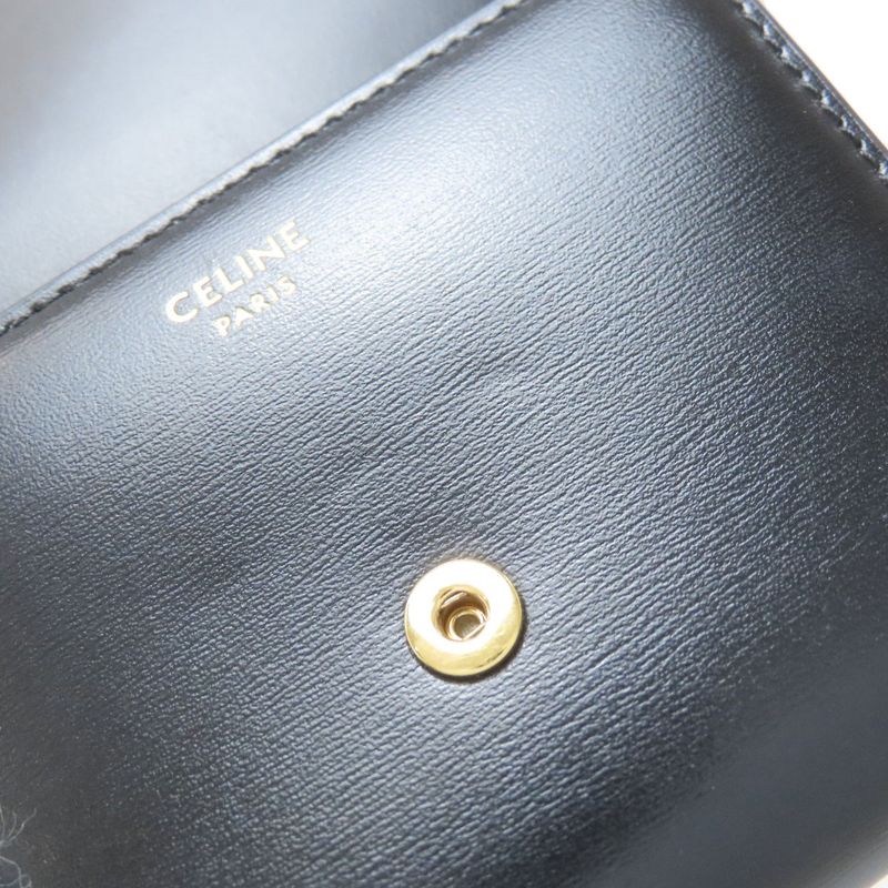 Celine Triomphe Flap Folding Wallet With Coin Purse Calf Women